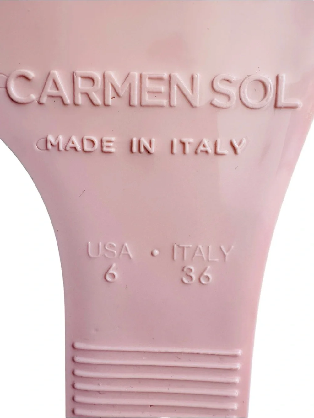 Carmensol Pink Studded Jelly Wedge Slide Sandals Women’s US 6 EU 36 Made Italy